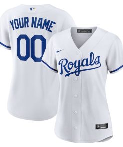 Kansas City Royals Nike Women's Replica Custom Jersey - White