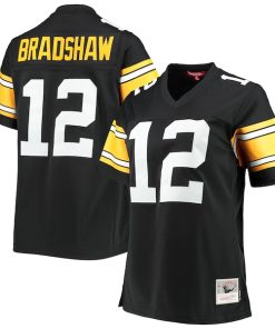 Terry Bradshaw Pittsburgh Steelers Women's Legacy Replica Player Jersey - Black