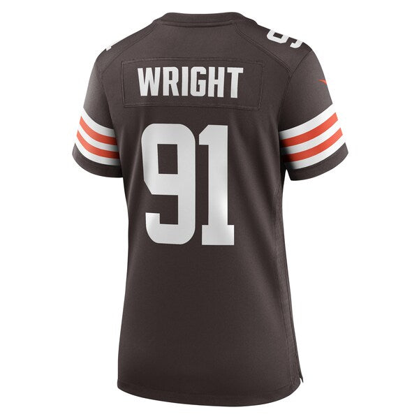 Alex Wright Cleveland Browns Nike Women's Team Game Jersey - Brown - Image 3