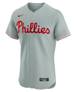 Alternative view of Philadelphia Phillies Nike Road Elite Jersey - Gray
