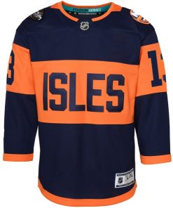 Alternative view of Mathew Barzal New York Islanders Youth 2024 NHL Stadium Series Premier Player Jersey?¨C Navy