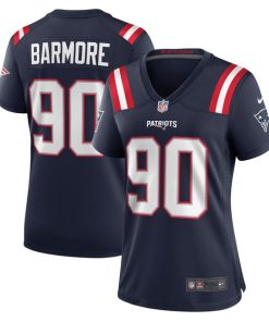 Christian Barmore New England Patriots Nike Women's Player Game Jersey - Navy