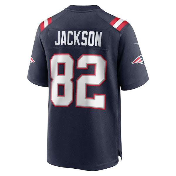 JaQuae Jackson New England Patriots Nike Game Jersey - Navy - Image 3