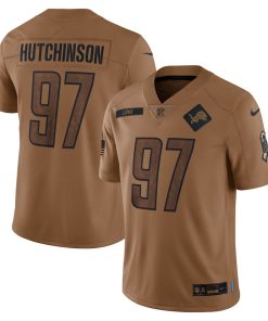 Aidan Hutchinson Detroit Lions Nike 2023 Salute To Service Limited Jersey - Brown