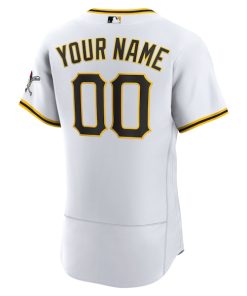 Alternative view of Pittsburgh Pirates Nike Home Authentic Custom Jersey - White