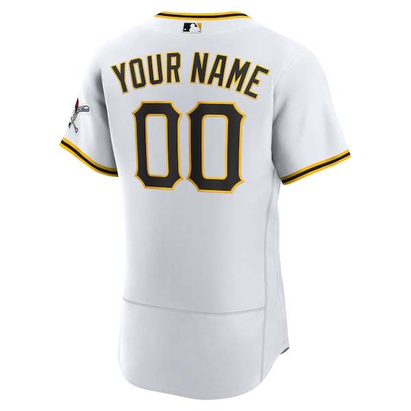 Pittsburgh Pirates Nike Home Authentic Custom Jersey - White - Image 2
