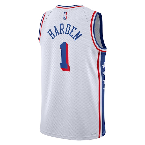 James Harden Philadelphia 76ers Nike Unisex Swingman Jersey - Association Edition - White - Image 3
