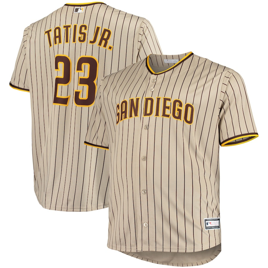 Fernando Tatis Jr. San Diego Padres Big & Tall Replica Player Jersey - Brown/Tan/White - Image 5
