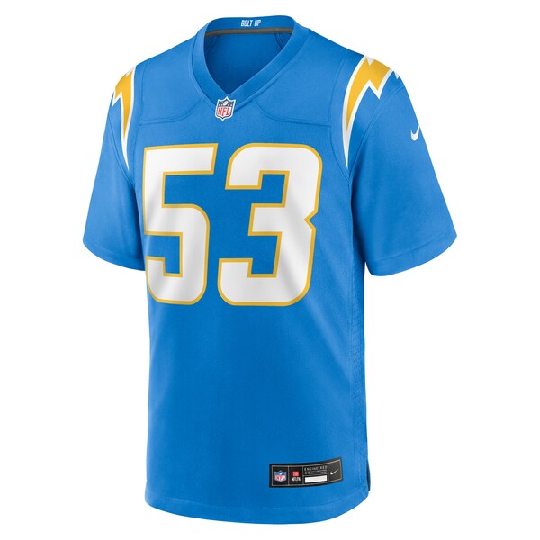 Del'Shawn Phillips Los Angeles Chargers Nike Team Game Jersey - Powder Blue - Image 3