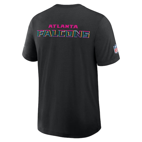 Atlanta Falcons Nike 2025 NFL Crucial Catch Tri-Blend Dri-FIT T-Shirt - Black - Image 3