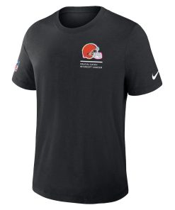 Alternative view of Cleveland Browns Nike 2025 NFL Crucial Catch Tri-Blend Dri-FIT T-Shirt - Black