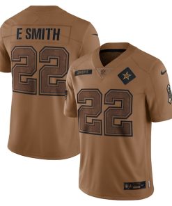 Emmitt Smith Dallas Cowboys Nike 2023 Salute To Service Retired Player Limited Jersey - Brown