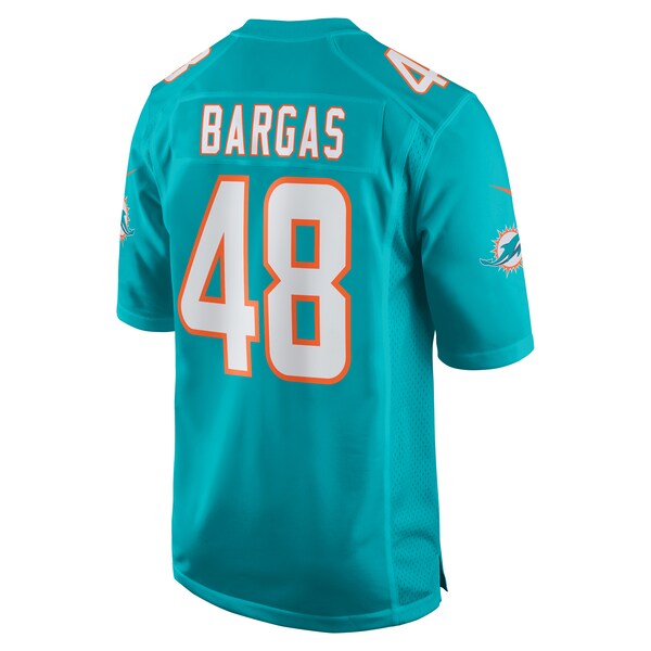 Jake Bargas Miami Dolphins Nike Home Game Player Jersey - Aqua - Image 3