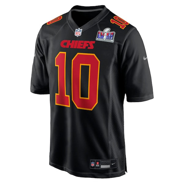 Isiah Pacheco Kansas City Chiefs Nike Super Bowl LVIII Carbon Fashion Game Player Jersey - Black - Image 3