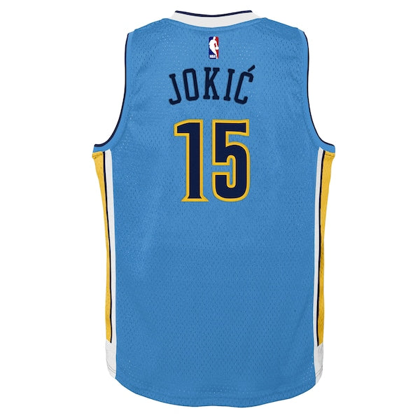 Nikola Jokic Denver Nuggets Youth 2016/17 Hardwood Classics Swingman Jersey - Light Blue - Image 3