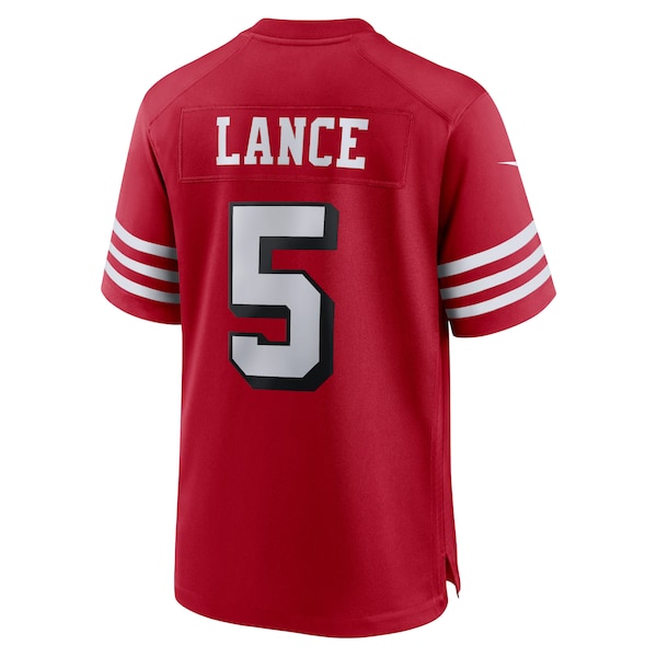Trey Lance San Francisco 49ers Nike Alternate Game Jersey - Scarlet/Scarlet - Image 4