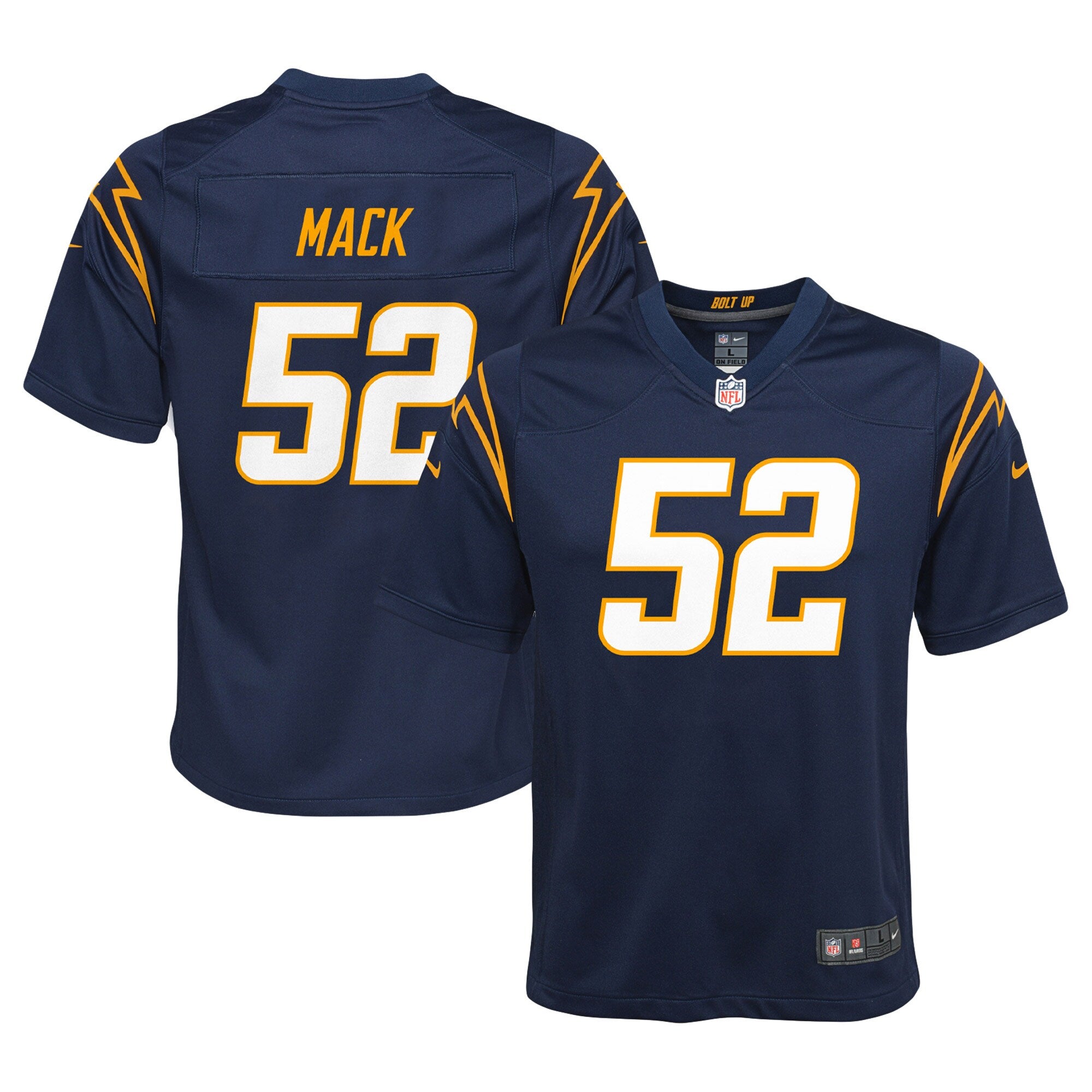 Khalil Mack Los Angeles Chargers Nike Youth Game Jersey - Powder Blue/Navy - Image 6
