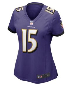 Alternative view of Nelson Agholor Baltimore Ravens Nike Women's Game Jersey - Purple