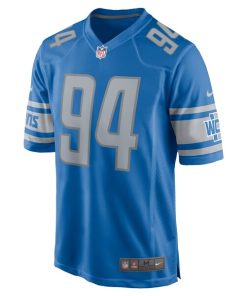 Alternative view of Benito Jones Detroit Lions Nike Home Game Player Jersey - Blue