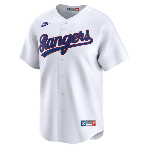 Texas Rangers Nike Cooperstown Collection Limited Jersey - White - Image 2