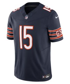 Alternative view of Rome Odunze Chicago Bears Nike Vapor F.U.S.E. Limited Jersey - Navy