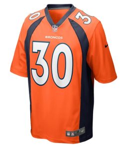 Alternative view of Caden Sterns Denver Broncos Nike Game Jersey - Orange