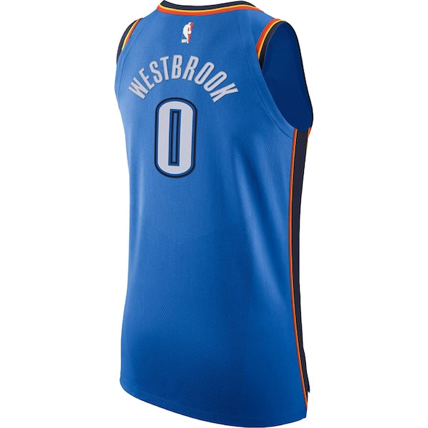 Russell Westbrook Oklahoma City Thunder Nike Authentic Player Jersey - Icon Edition - Blue - Image 3