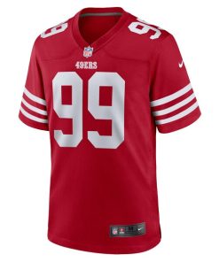 Alternative view of Javon Kinlaw San Francisco 49ers Nike Team Player Game Jersey - Scarlet