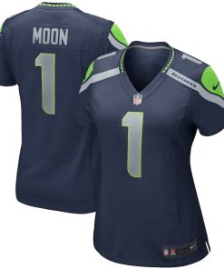 Alternative view of Warren Moon Seattle Seahawks Nike Women's Game Retired Player Jersey - College Navy/Royal
