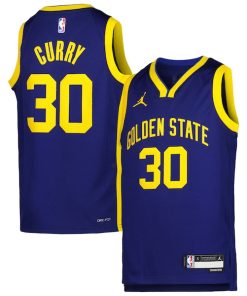 Stephen Curry Golden State Warriors Jordan Brand Youth Swingman Jersey - Statement Edition - Blue