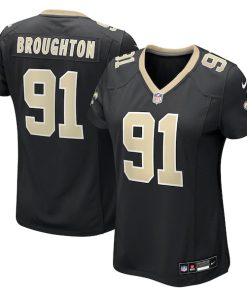 Vernon Broughton New Orleans Saints Nike Women's Team Game Jersey -  Black