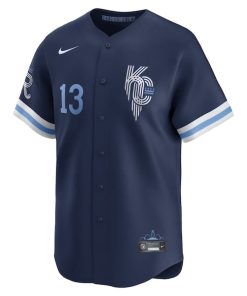 Alternative view of Salvador Perez Kansas City Royals Nike City Connect Limited Player Jersey - Navy
