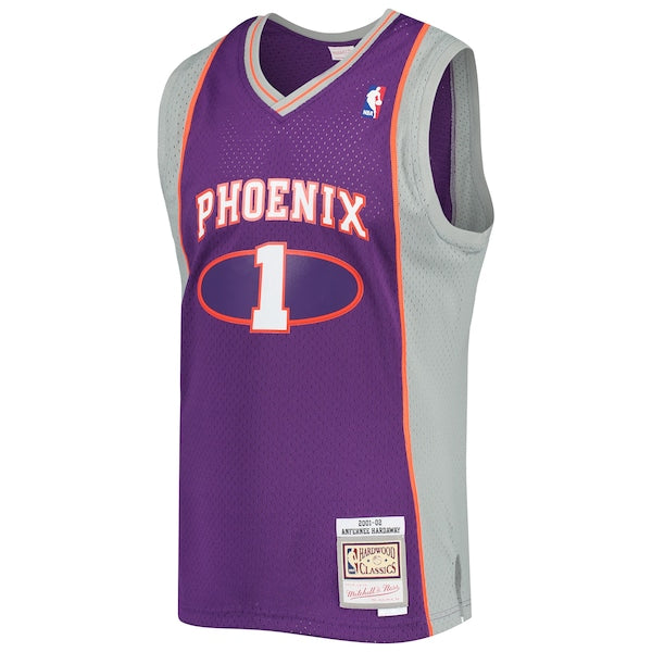 Penny Hardaway Phoenix Suns 2001/02 Hardwood Classics Swingman Jersey - Purple/White - Image 5