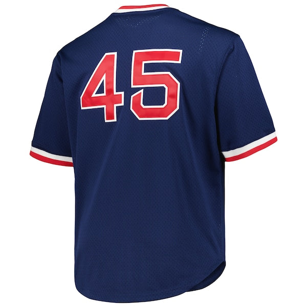 Pedro Martinez Boston Red Sox 1999 Cooperstown Collection Mesh Pullover Jersey - Navy - Image 3