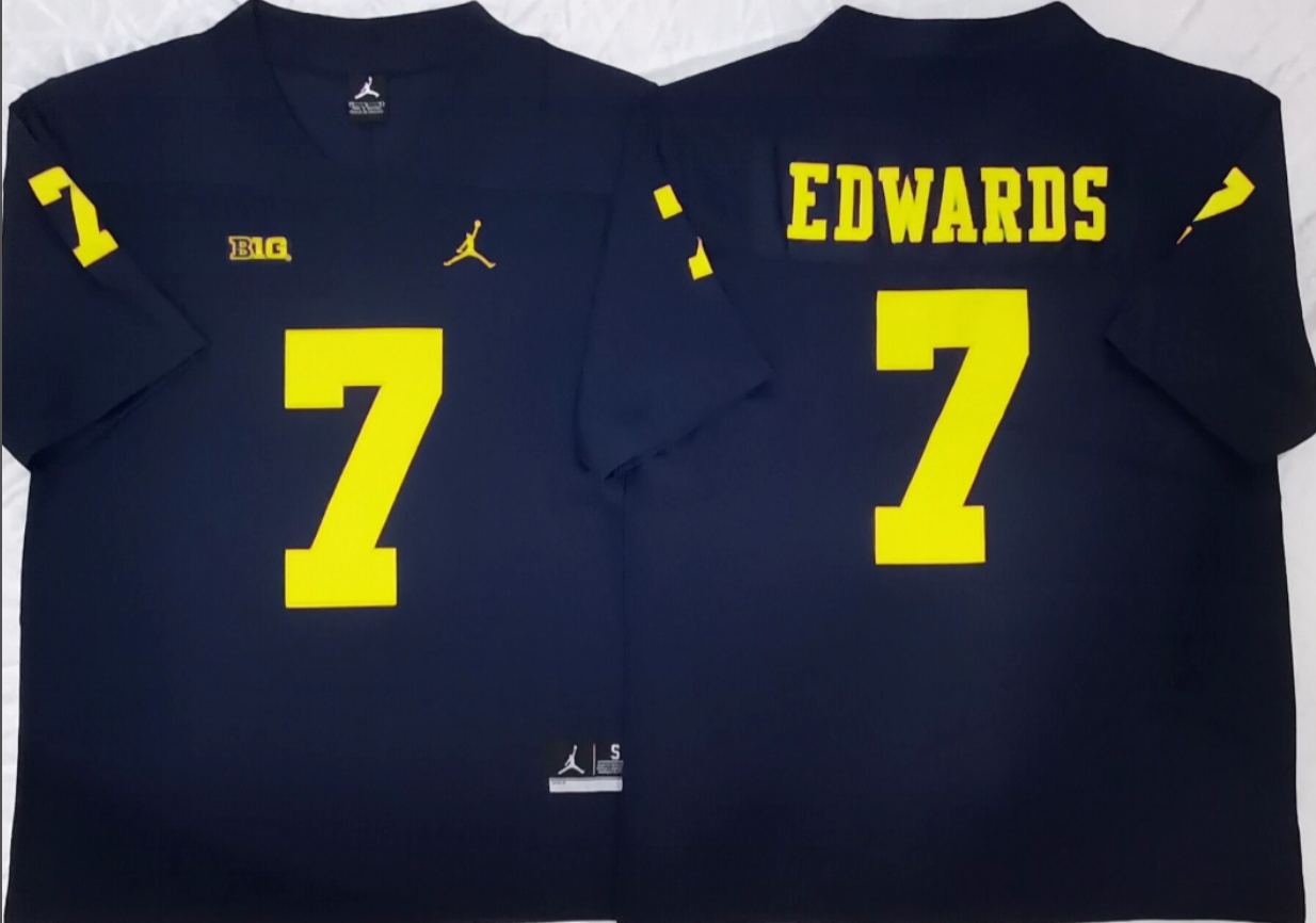 Donovan Edwards NCAA Michigan Wolverines Jordan Band Vapor Limited Jersey