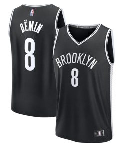 Egor D?min Brooklyn Nets  Youth Fast Break Replica Jersey - Black - Icon Edition