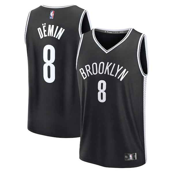 Egor D?min Brooklyn Nets Youth Fast Break Replica Jersey - Black - Icon Edition