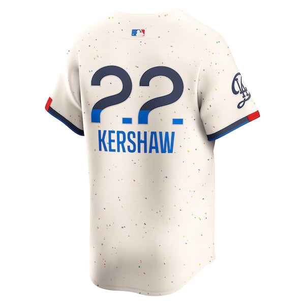 Clayton Kershaw Los Angeles Dodgers Nike City Connect Limited Player Jersey - Cream - Image 3