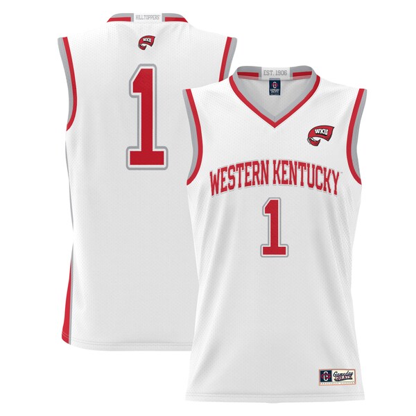 #1 Western Kentucky Hilltoppers GameDay Greats Youth Lightweight Basketball Jersey - White/Red/Black - Image 3