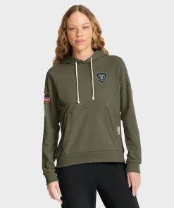 Las Vegas Raiders Nike Women's 2025 Salute to Service Sideline Standard Issue Dri-FIT Hoodie - Olive