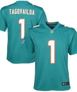 Tua Tagovailoa Miami Dolphins Nike Youth Game Jersey - Aqua