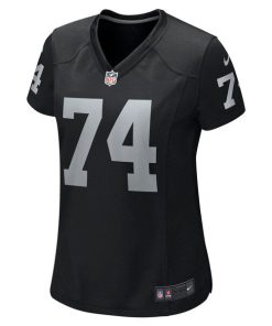 Alternative view of Kolton Miller Las Vegas Raiders Nike Women's Game Jersey - Black