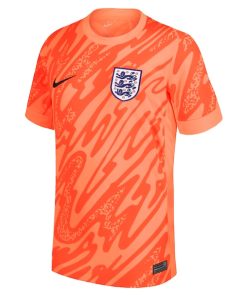 Alternative view of England National Team Nike Youth 2024 Goalkeeper Replica Stadium Jersey - Orange