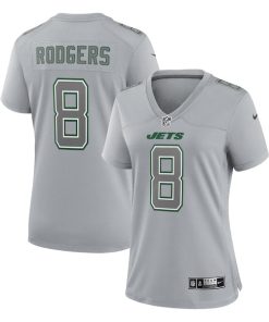 Aaron Rodgers New York Jets Nike Women's Atmosphere Fashion Game Jersey - Heather Gray