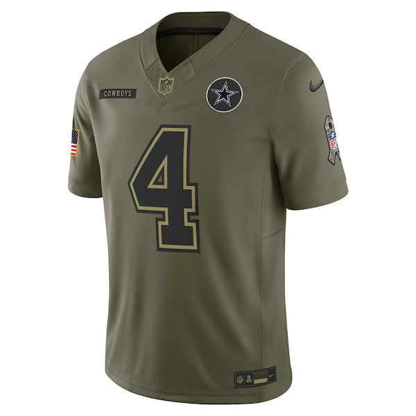 Dak Prescott Dallas Cowboys Nike 2025 Salute to Service Limited Jersey - Olive - Image 2