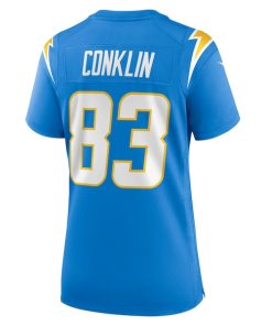 Alternative view of Tyler Conklin Los Angeles Chargers Nike Women's Team Game Jersey -  Powder Blue