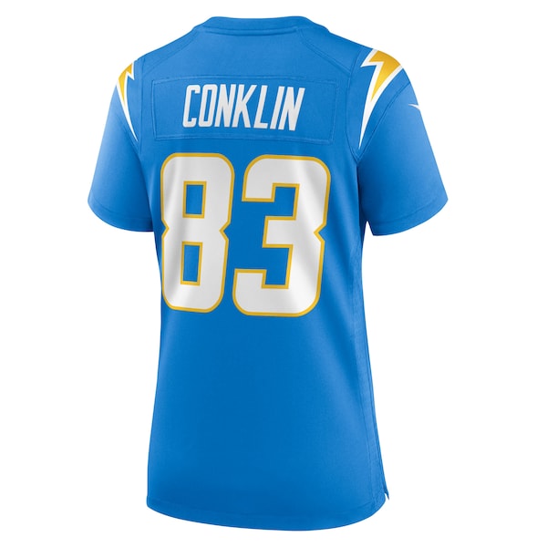 Tyler Conklin Los Angeles Chargers Nike Women's Team Game Jersey - Powder Blue - Image 2
