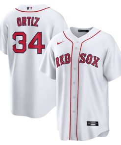 David Ortiz Boston Red Sox Nike Home Replica Player Jersey - White/Gray/Navy/Red