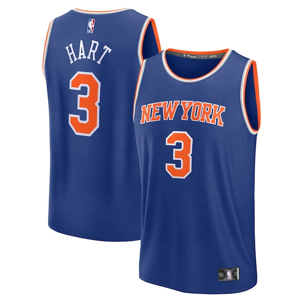 Josh Hart New York Knicks Fast Break Replica Player Jersey - Icon Edition - Royal