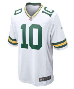 Alternative view of Jordan Love Green Bay Packers Nike  Game Jersey - White